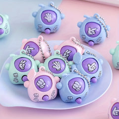 10pcs Mini Rock Paper Scissors Game Keychain for Kids Party Favors