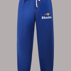 Men's Letter Print Joggers - Stretch Waist Sports Pants