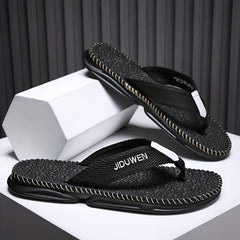 Men's Letter Print Thong Sandals Non Slip Flip flops