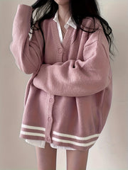 V Neck Button Up Cardigan Long Sleeve Casual Fall Winter Women's Clothing