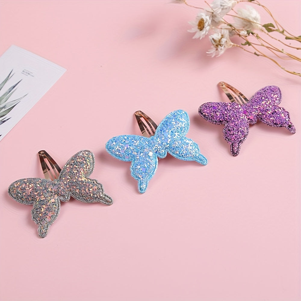 6pcs Butterfly Hair Clips Hair Jewelry Girls Kids Hair Accessories