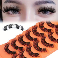 DIY Fluffy Cluster Lashes Natural Stripe False Lashes