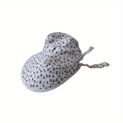 Floral Print Lace Up Sun Hats Wide Brim UV Protection Visor Hats for Women