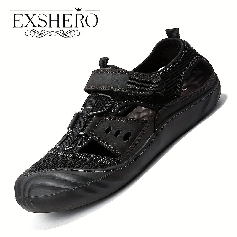 Men's Leather Non-slip Sandals Quick Dry Beach Shoes