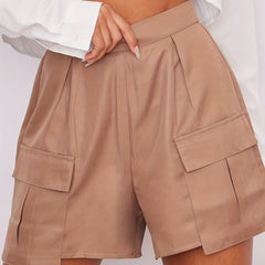 Y2K High Waist Cargo Shorts Summer Solid Casual Shorts