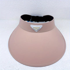Triangle Patch Sun Visor Hat Large Brim UV Protection Sports Hat
