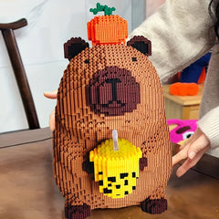 Capybara Couple Puzzle Building Blocks DIY Craft Kit for Teens & Adults