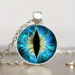 Vintage Round Eye Pendant Necklace Holiday Gift