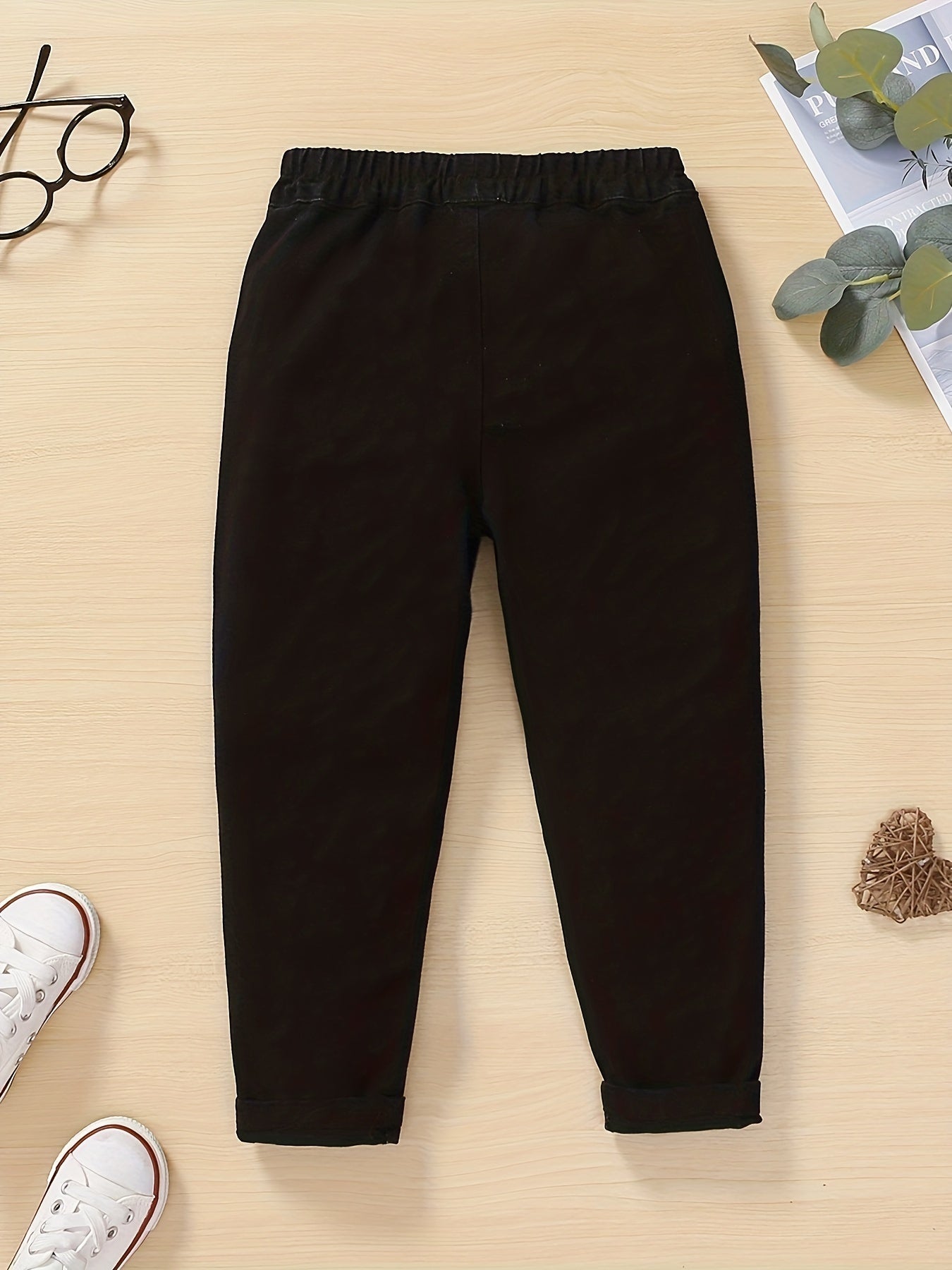 Toddler Girl Heart Embroidered Denim Jeans