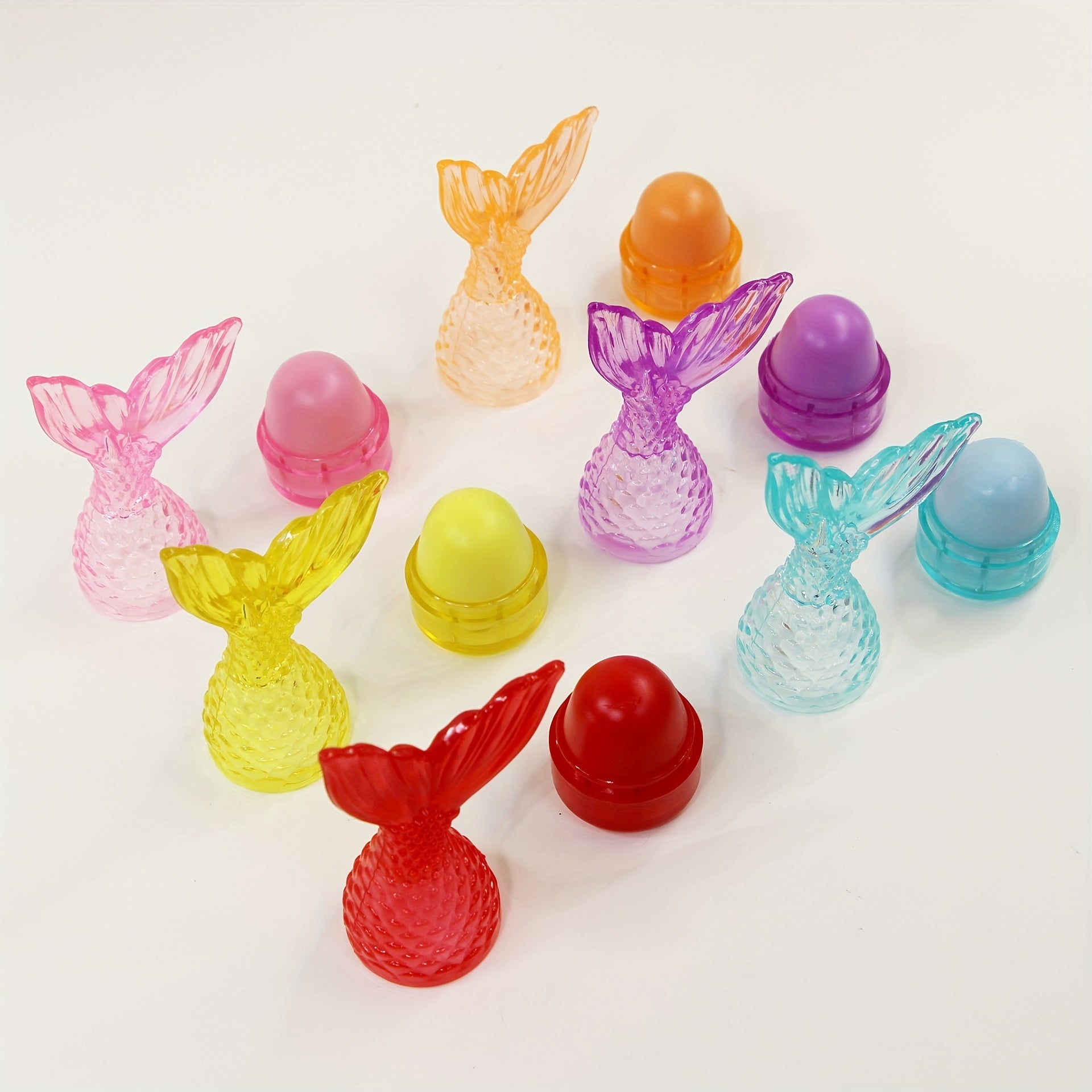 6pcs Mermaid Tail Lip Balm Set Moisturizing Lip Care Daily Use