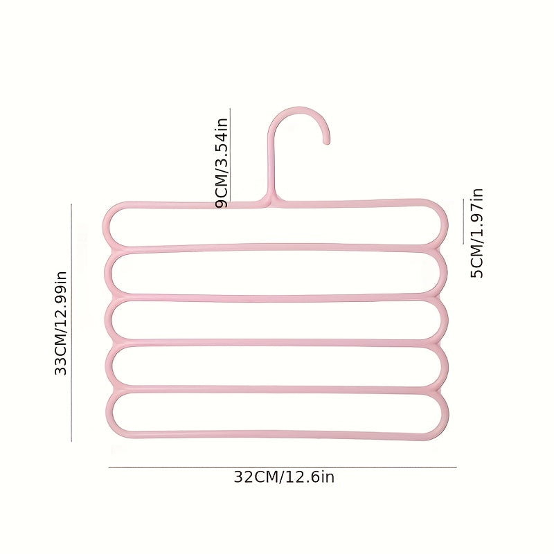 5-Layer Non-Slip Pants Rack for Functional Wardrobe Organization