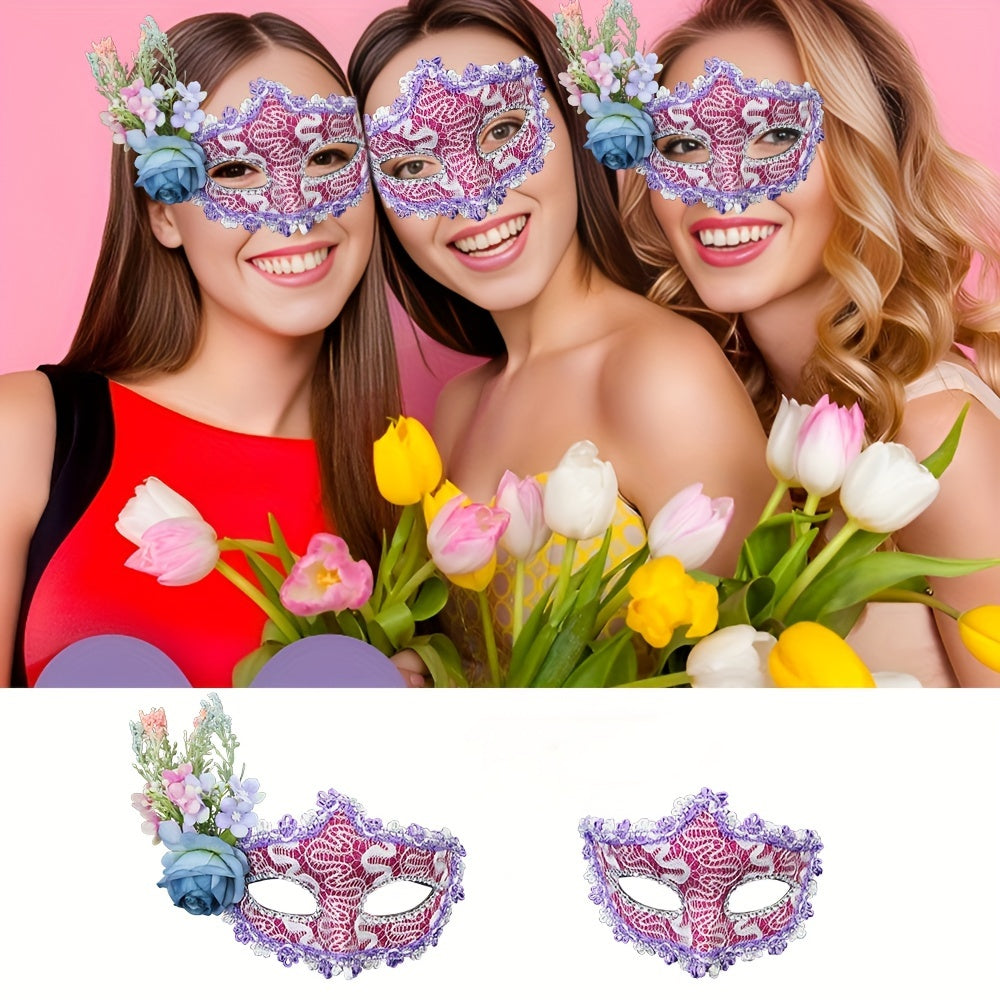 2pcs Bohemian Masks - Purple Polypropylene - Masquerade & Halloween Parties
