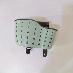 Adjustable Double Layer Sponge Holder with Drain Basket for Kitchen Sink