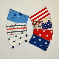 7pcs National Flag Cotton Fabric Bundle DIY Patchwork