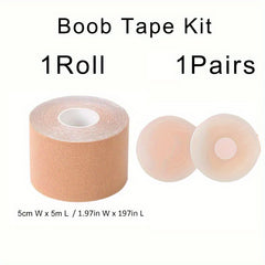 Invisible Breast Lifting Tape Support with Nipple Pasties