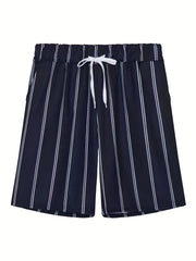 Men's Striped Cycling Shorts for Fitness Gym Outdoor Adventures