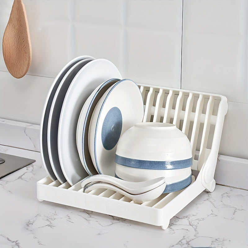 Large Foldable Kitchen Storage Rack with Drain Board & Cup Holder