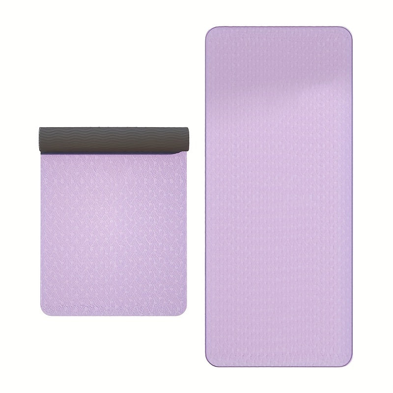 TPE Non-slip Yoga Mat 183x61cm Shock Absorption Fitness Mat