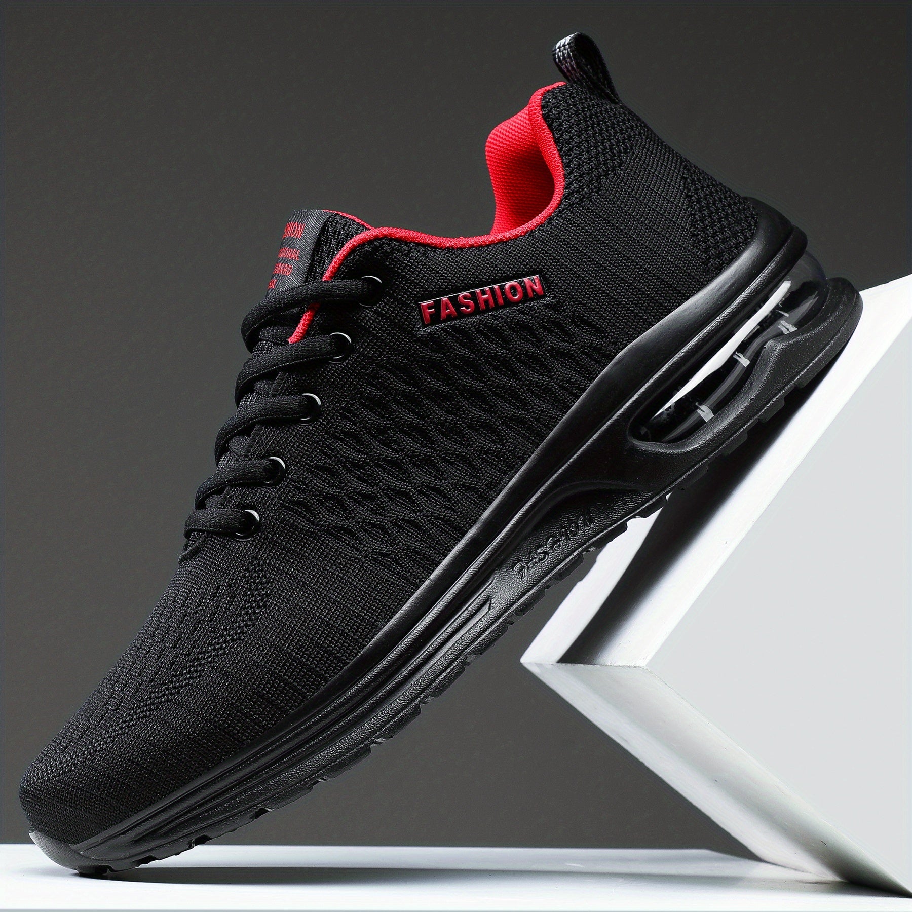 Men's Knitted Shock Absorbing Sneakers For Jogging Gym