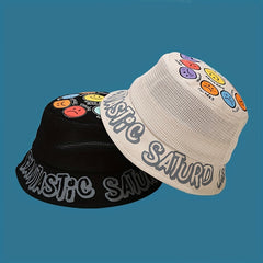 Kids Cartoon Fisherman Hat Breathable Mesh Sun Protection Bucket Hat