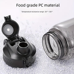 1000ml Portable Water Bottle Flip Top Bottle with Scale for Outdoor Travel