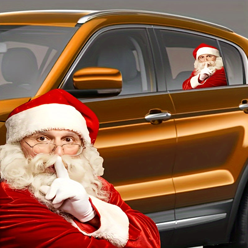 Santa Claus Car Sticker Window Decoration Single Transparent Sticker