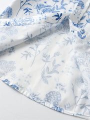 Boys Flower & Leaf Print Short Sleeves Shirt for Spring & Summer