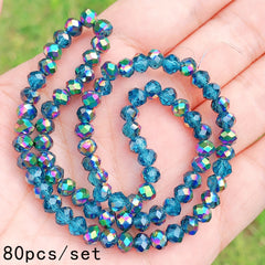 Colorful Faceted Glass Spacer Beads for DIY Jewelry Making