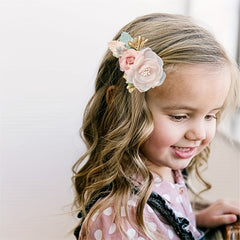 3pcs Girls Pearl Flower Hair Clips Kids Hair Accessories