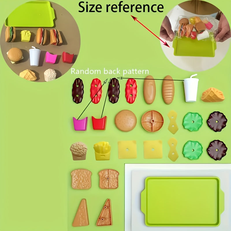 27pcs Mini French Fries Burger Shop Toy Set Toy Decoration 3pcs