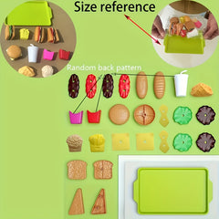 27pcs Mini French Fries Burger Shop Toy Set Toy Decoration 3pcs