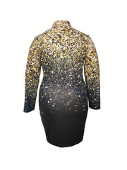 Golden Sequin Bodycon Dress