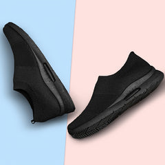 Breathable Knitting Slip On Sneakers Thick Sole Running Shoes