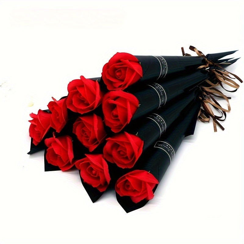 10pcs Gift Soap Flower Rose Single Bouquet Small Gift