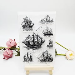 1pc Boat Transparent Stamp DIY Card Making Gift