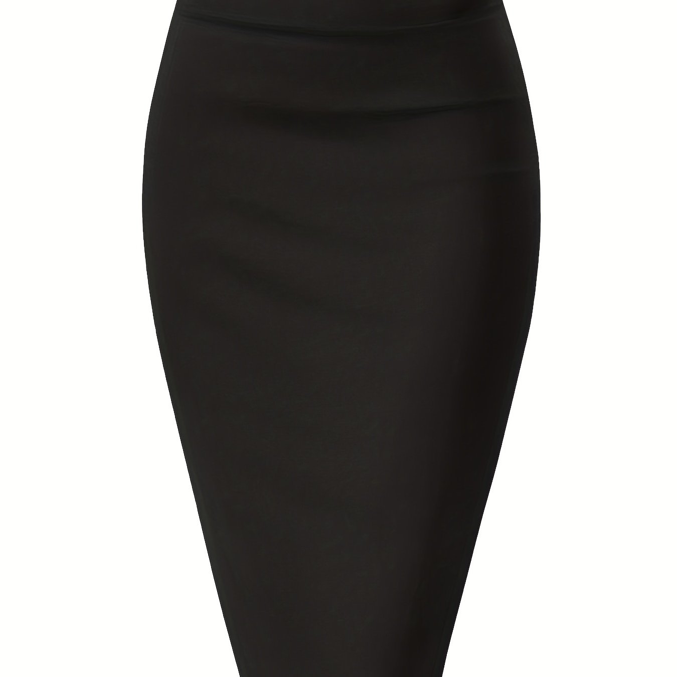 Solid Split Bodycon Skirt High Waist Skirt For Office