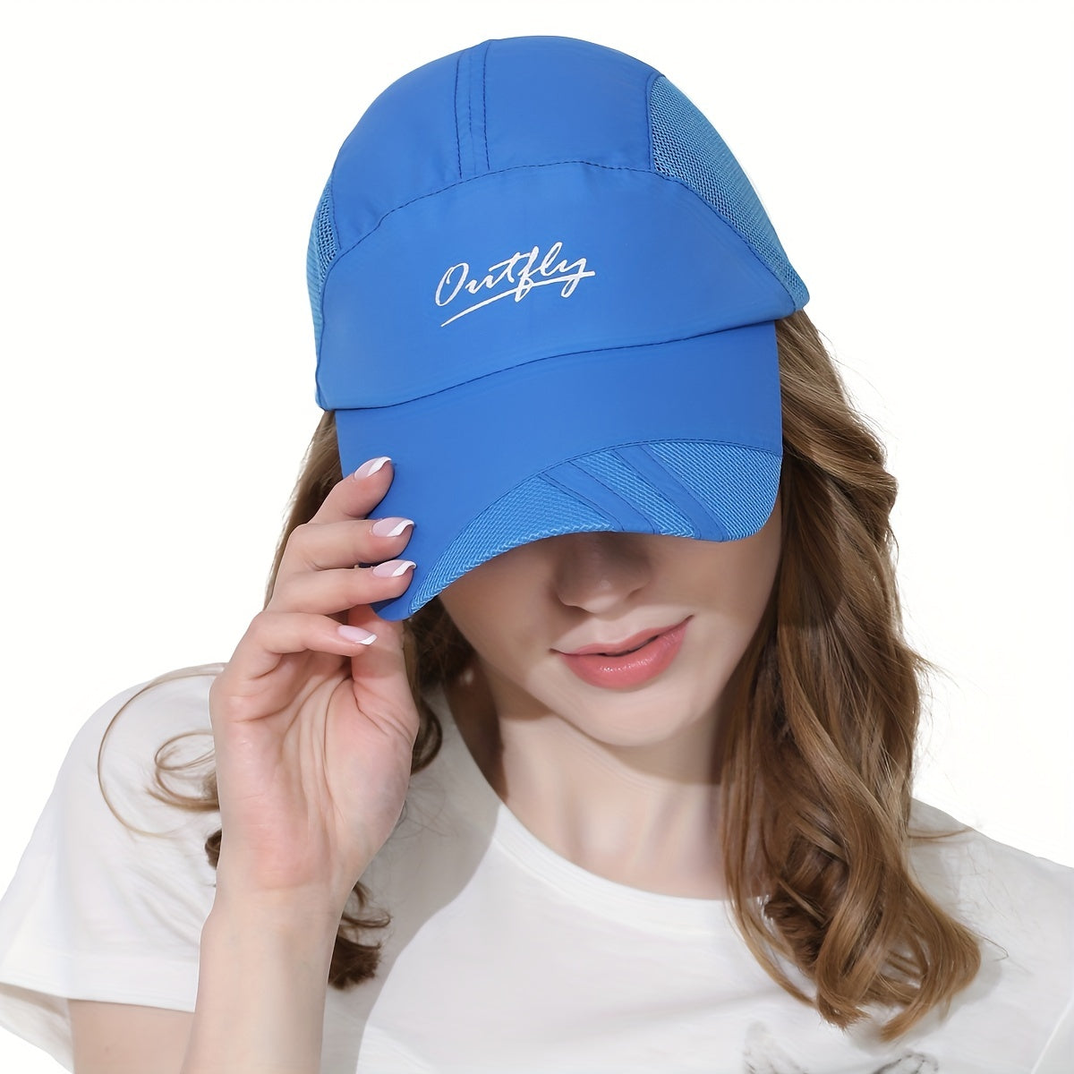 Extended Brim Quick Drying Baseball Cap Mesh Visors Unisex Sun Hats