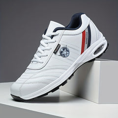 Men's Leather Casual Sports Shoes Round Toe Sneakers