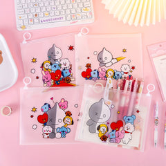 Student Transparent Pouch Pen Bag Pencil Case