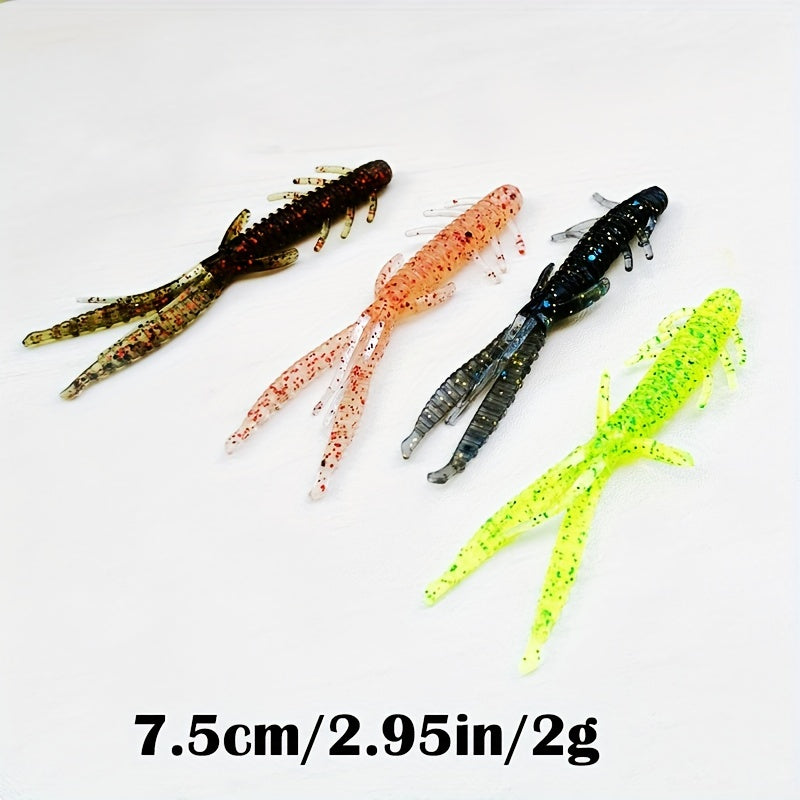 10pcs Soft Bait Artificial Worm Lure Fishing Tackle