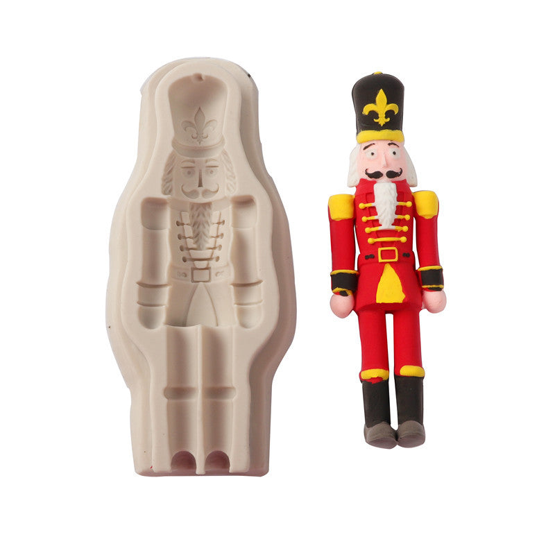 Silicone Christmas Guard Fondant Cake Chocolate Molds DIY Fondant Tools