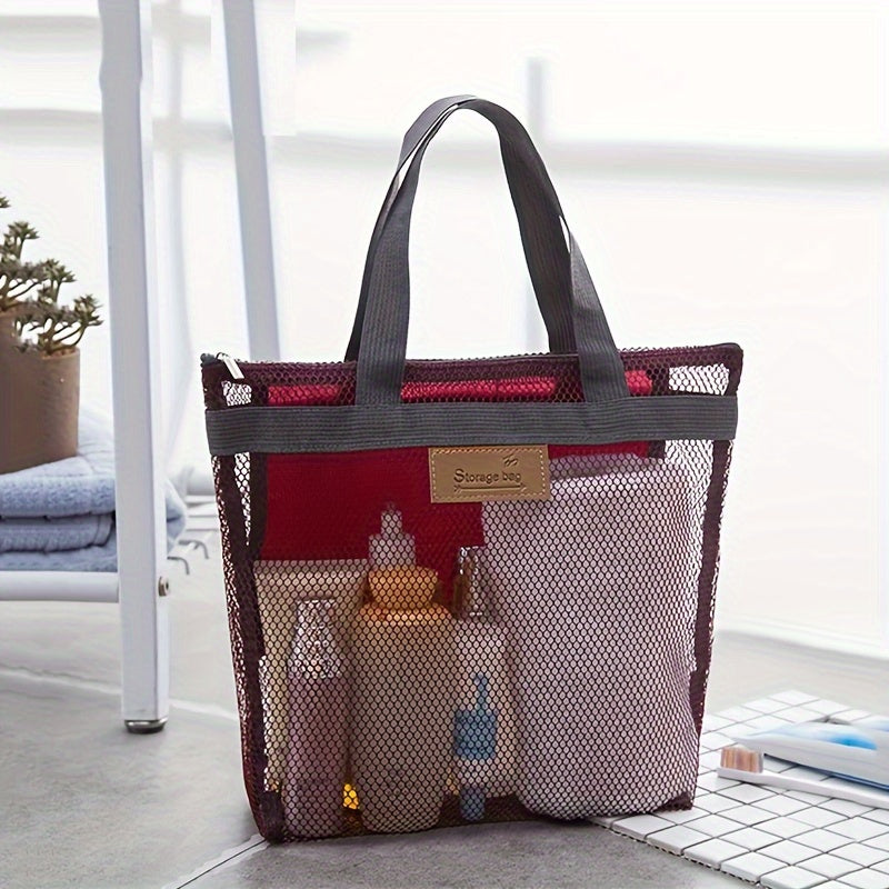 Waterproof Outdoor Toiletry Storage Mesh Bag for Traveling