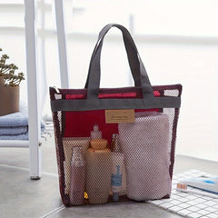 Waterproof Outdoor Toiletry Storage Mesh Bag for Traveling
