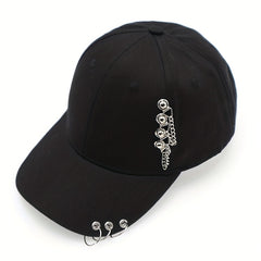 Ring Chain Baseball Cap Unisex Hip Hop Dad Hat Adjustable Sun Hat