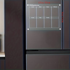 2pcs Acrylic Magnetic Calendar for Fridge | Reusable Whiteboard Planner