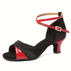 Women's Professional Latin Ballroom Dance Shoes Open Toe