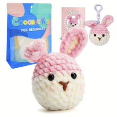 Crochet Kit with Manual - Beginner Yarn Set - DIY Cartoon Doll
