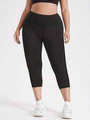 Sports Pants Women's Plus Mesh Waistband Stretch Gym Pants