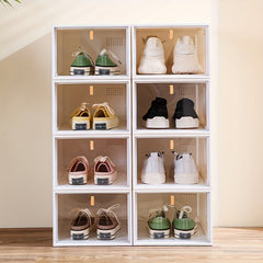 Plastic Shoe Rack Box With Door Dustproof Shoe Storage Box