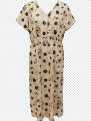 Floral Print V-Neck Maxi Dress